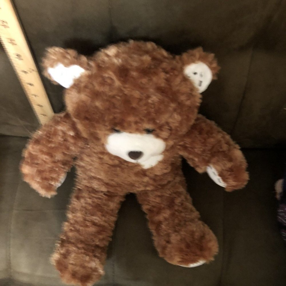 Build-A-Bear  Champ Brown Patch Work - Stitched Teddy Bear Plush BABW Gift - Picture 5 of 10